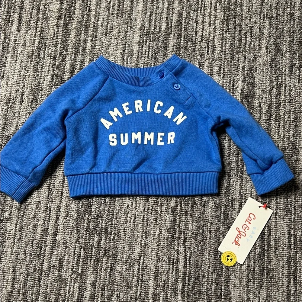 Cat & Jack Blue American Summer Pullover Size New Born